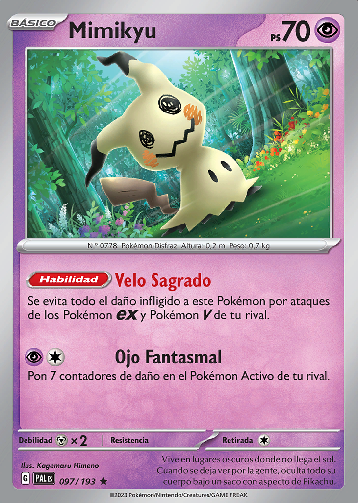 Mimikyu 097 193 Evoluciones En Paldea Trading Card Game