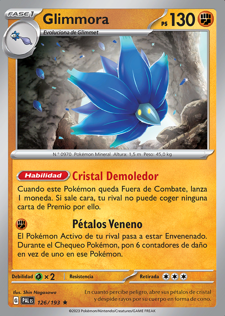 Glimmora Evoluciones En Paldea Trading Card Game