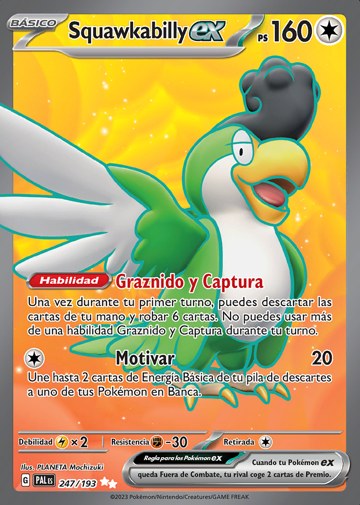 Squawkabilly Ex 247 193 Evoluciones En Paldea Trading Card Game