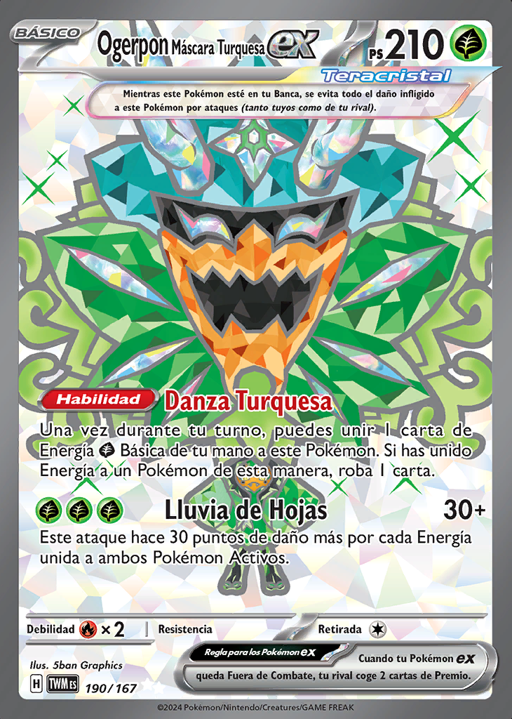 Ogerpon Ex Mascarada Crepuscular Trading Card Game