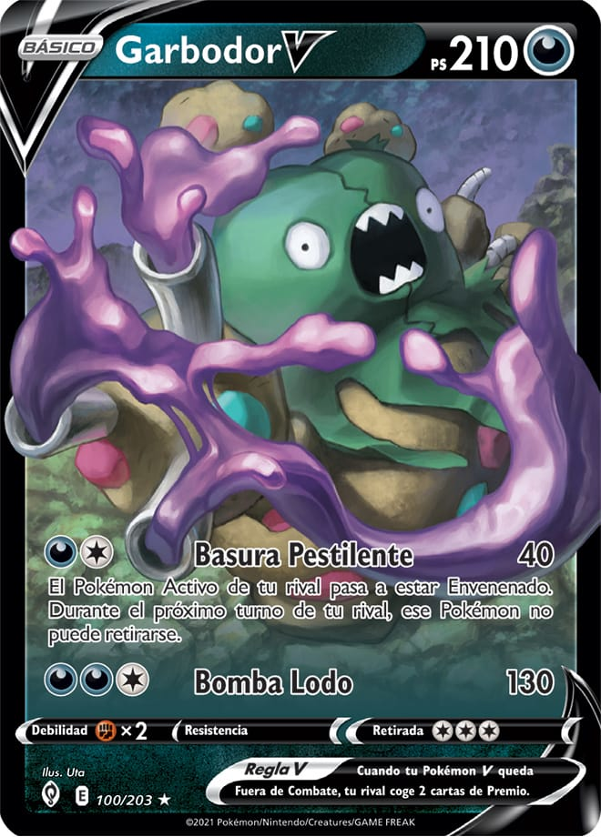 Garbodor V 100 237 Cielos Evolutivos Trading Card Game Pokémon