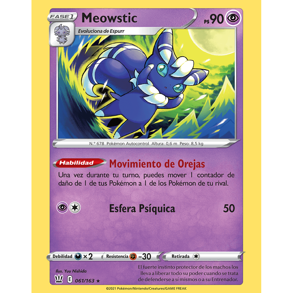 Meowstic Estilos De Combate Trading Card Game Pok Mon