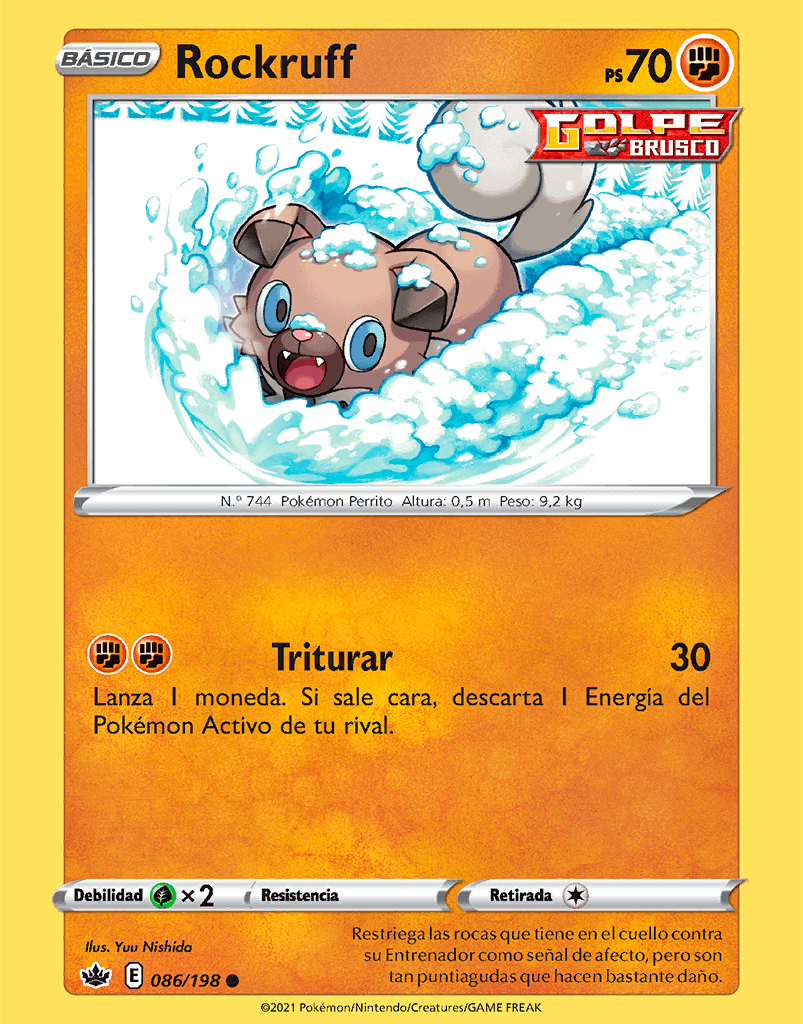 Rockruff 086 198 Reinado Escalofriante Trading Card Game Pokémon Project