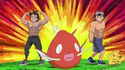 Splash, Dash, and Smash for the Crown! / Slowking's Crowning! - Pokémon, les voyages